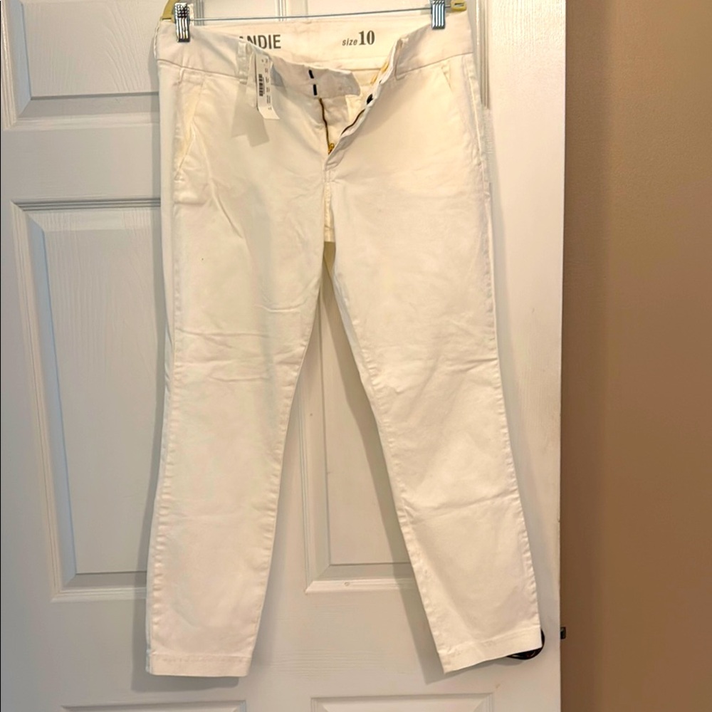 J. Crew White Straight Leg  pant
